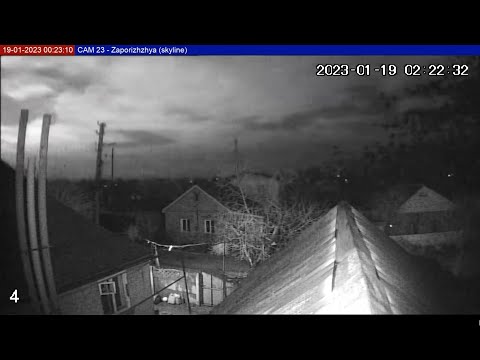 Distant battle activity visible from Zaporizhzhya, Eastern Ukraine | 19 Jan 2023