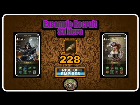Rise Of Empires - Example Recruit Sx Hero -228- My Farm Mr. z3 🍀🍀🍀
