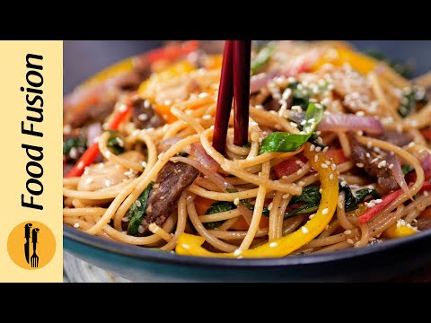 Korean Japchae Noodles Recipe by Food Fusion