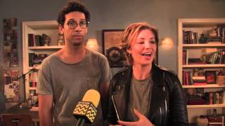 Rick Glassman & Bianca Kajlich on the set of NBC's Undateable