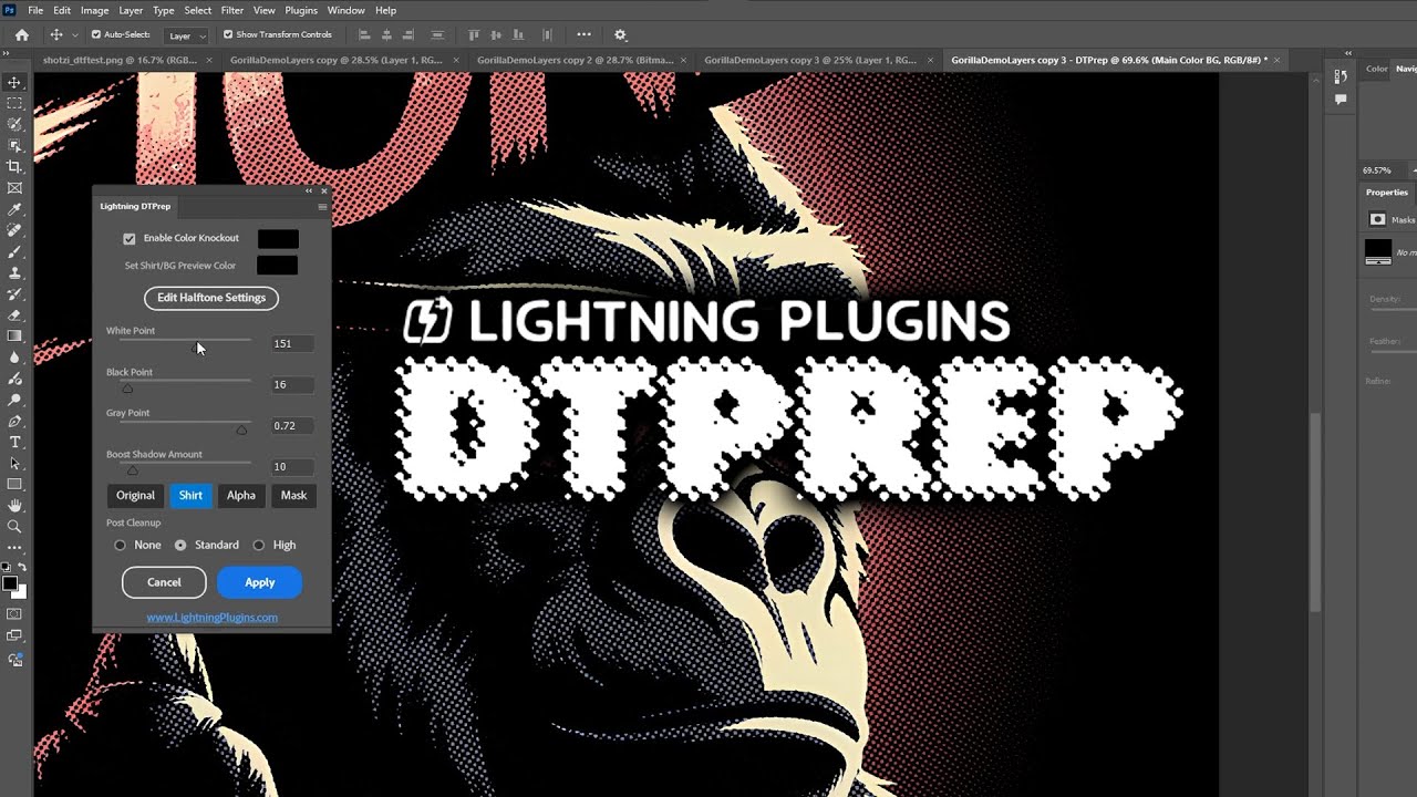 Lightning DTPrep Photoshop - Interactive Halftone Plug-in