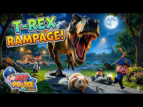 T-Rex Goes Wild | Dino Park Rescue | Outdoor Saftey Rules | Police Adventure | Fun Cartoon | BST