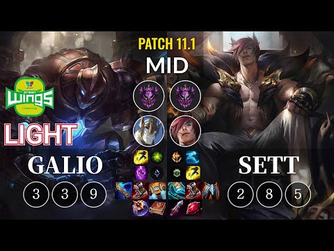 JAG Light Galio vs Sett Mid - KR Patch 11.1