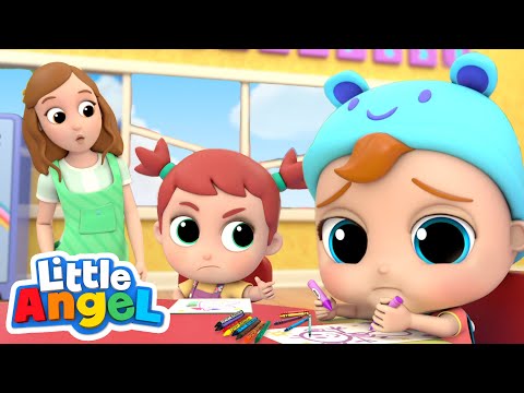 Baby John Learns How to Share | Good Manners & Habits Song | Little Angel Kids Songs