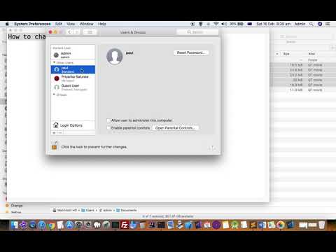 How to change username in Mac edit user group, id,...
