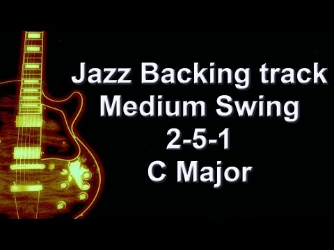 2-5-1 Jazz backing track in C major - medium swing