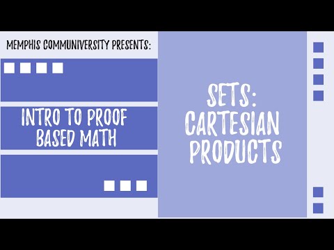 An Intro to Proof Based Math: Sets: Cartesian Products