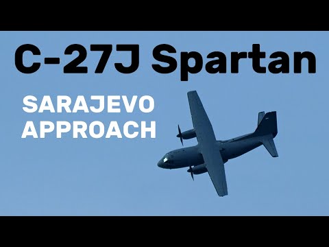 Alenia C-27J Spartan | SARAJEVO APPROACH | BACKWARD MOVEMENT | 4K | SIAF 2023