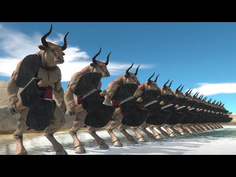 🐮 MINOTAUR X15 VS ALL SECONDARY BOSS (Except Ancient Humans) - Animal Revolt Battle Simulator