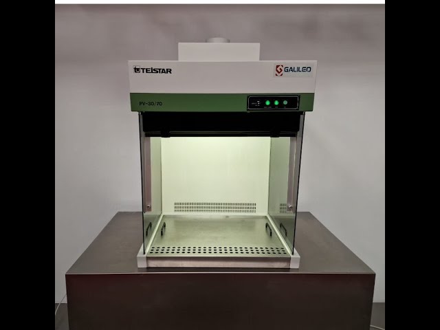 Vídeo relacionado con Campana de flujo laminar vertical con filtro HEPA H13, banco limpio clase 100 para laboratorio, sistema de ventilador de sala limpia con tablero de control