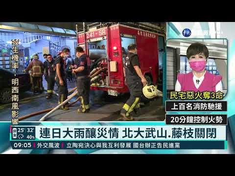 連日大雨釀災情 北大武山.藤枝關閉