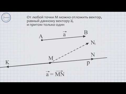 Откладывание вектора от данной точки