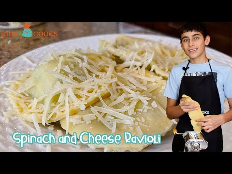 Homemade Spinach Raviolis | Kids Cooking Video | Kids Are Great Cooks