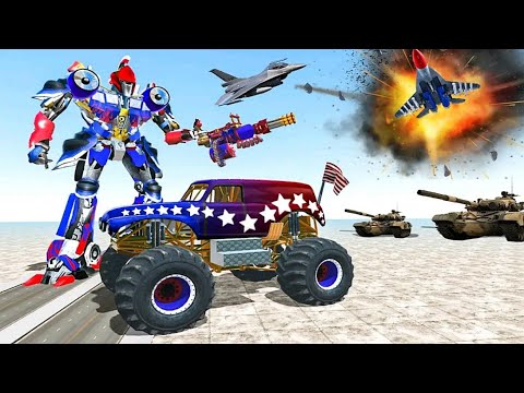 US Police Monster Truck Robot Transform - Android Gameplay FHD
