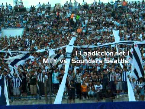 "La Adiccion - con bombo y bandera. Monterrey vs Seattle" Barra: La Adicción &bull; Club: Monterrey