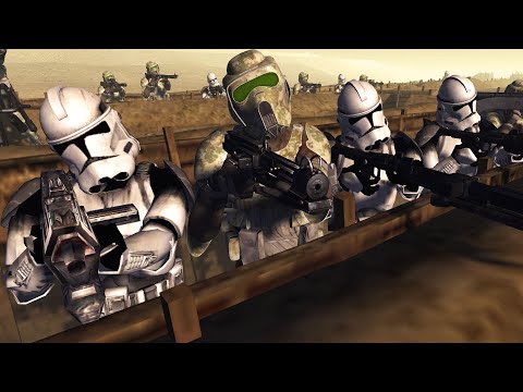 HUGE Clone Army TRENCH Defense! - Men of War: Star Wars Mod Battle Simulator