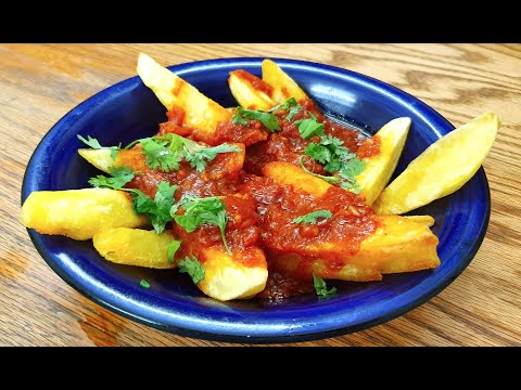 How to Make Patatas Bravas | Fries with Spicy Tomato Sauce | Vegan Recipes