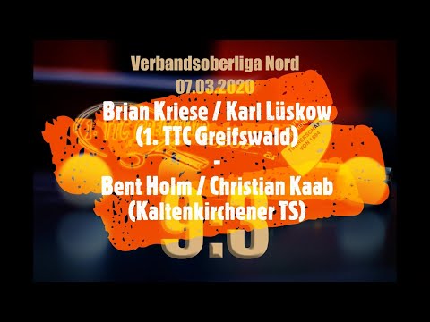 B.Kriese/K.Lüskow (1. TTC Greifswald) - B.Holm/C.Kaab (Kaltenkirchener TS)