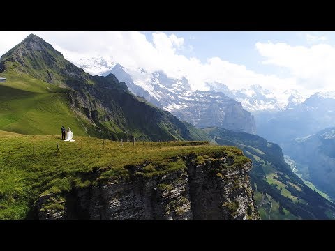 Mountain top Wedding in Switzerland (4K)
