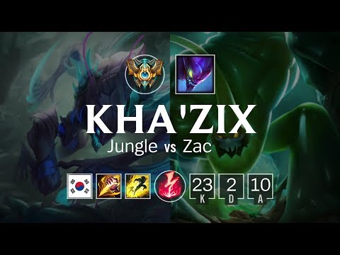 Kha'Zix Jungle vs Zac - KR Challenger Patch 8.8