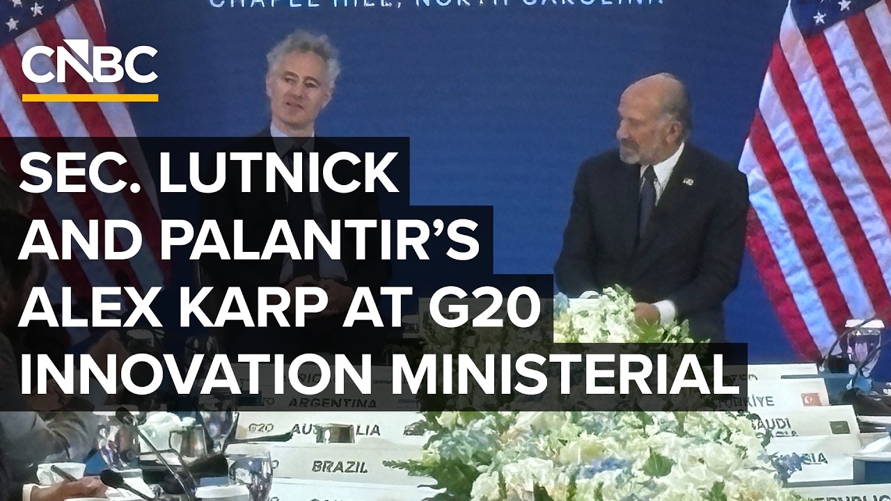 Palantir CEO Alex Karp discusses artificial intelligence at G20