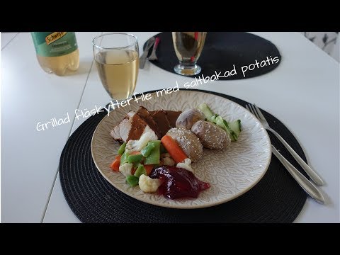 Grillad fläskytterfile med saltbakad potatis