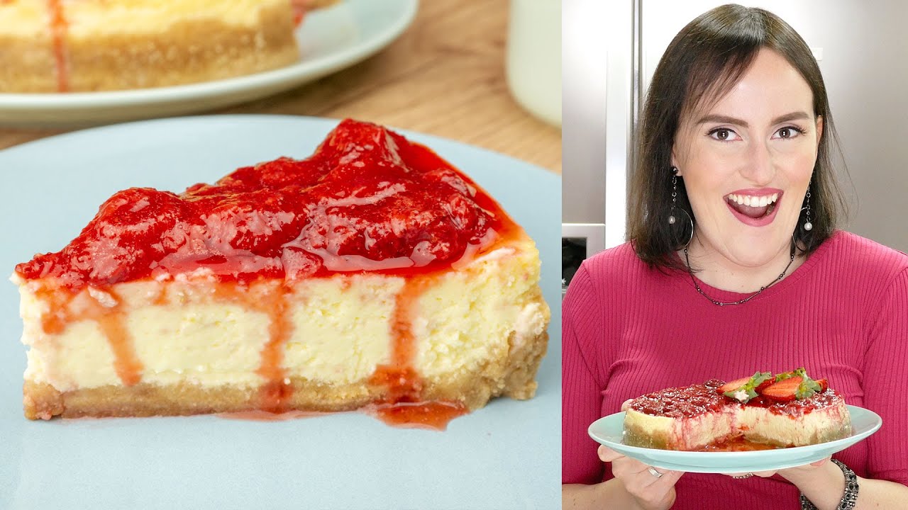 CHEESECAKE TRADICIONAL COM CALDA DE MORANGO | Cook'n Enjoy 844