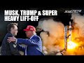With Trump Watching SpaceX Starship Blasts Off Lands In Water Later Elonmusk Space Rocket