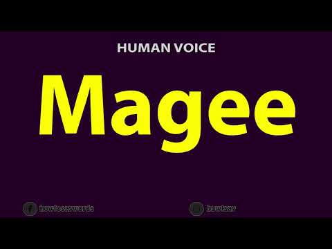 How To Pronounce Magee