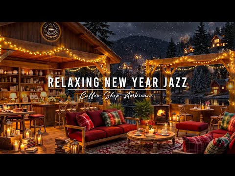 New Year's Eve 2026 🎉 Cozy Winter Coffee Shop with Relaxing Jazz Instrumental Music & Fireworks