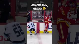 Old Teammates Give Weegar a Warm Welcome ????