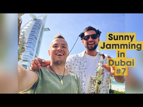 Sunny Jamming in Dubai #7 at Nuska Beach - Dave Bo Saxophonist with DJ Galagas live recording