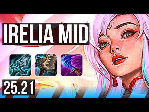 IRELIA vs YASUO (MID) | 7 solo kills | KR Diamond | 25.21