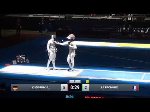 2019 137 T64 05 M F Individual Tokyo JPN WC BLUE LE PECHOUX FRA vs KLEIBRINK GER