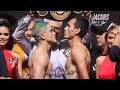 JOSEPH DIAZ JR AND FREDDY FONSECA COME FACE TO FACE AFTER A WEEK OF BEEF - FULL WEIGH IN & FACE OFF