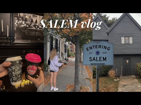 24 hrs in SALEM 🧙‍♀️🎃🍂  coffee shops, witchy stores, hocus pocus filming locations & haul!!