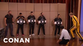Steven Ho Teaches Conan Bruce Lee’s Power Side Kick  - CONAN on TBS