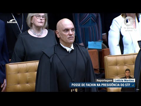 Fachin assume presidência do STF; Davi participa da cerimônia