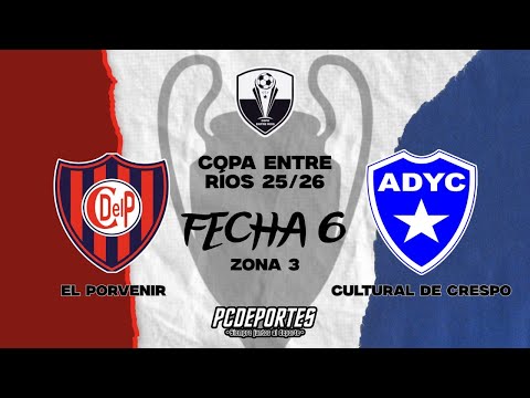 EL PORVENIR DE SANTA ANITA VS. CULTURAL DE CRESPO | COPA ENTRE RIOS 25/26 | FECHA 6 ZONA 3