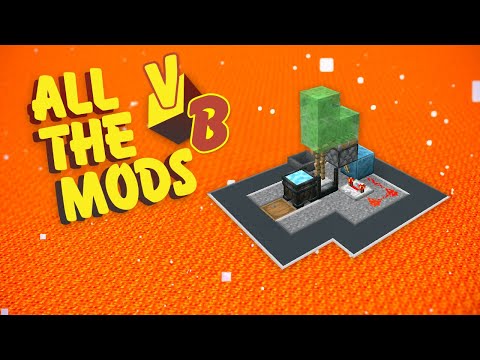 All The Mods Volcano Block EP5 Tree Farm + Simple Squeezer Automation