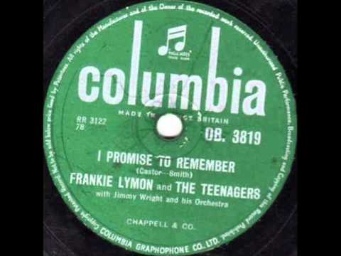 FRANKIE LYMON & TEENAGERS   I Promise To Remember   JUN '56