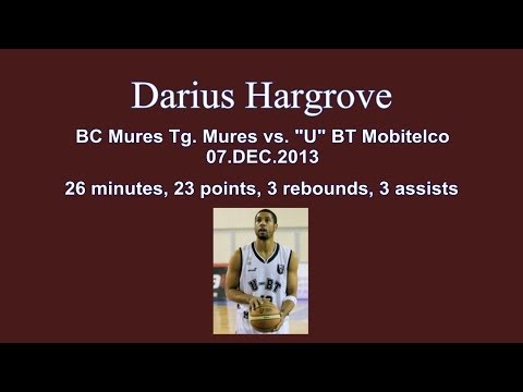 Darius Hargrove - U Mobitelco at BC Mures Tg. Mures 07.12.2013