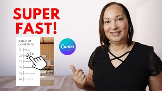 Create a Clickable Table of Contents in Canva in 3 Minutes!