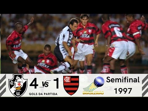 Vasco 4 x 1 Flamengo ● Brasileirão 1997 - Semifinal - Gols da Partida - "Show de Edmundo'