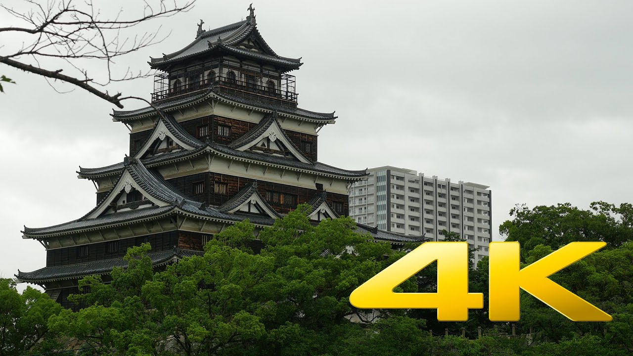 Immerse yourself in the cinematic grandeur of Hiroshima Castle!
