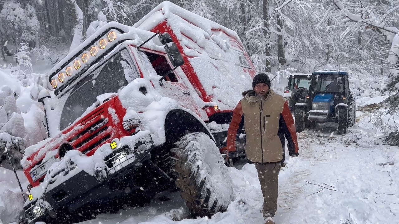 CARAVAN ALMOST TIPPED OVER AT SNOW CAMP