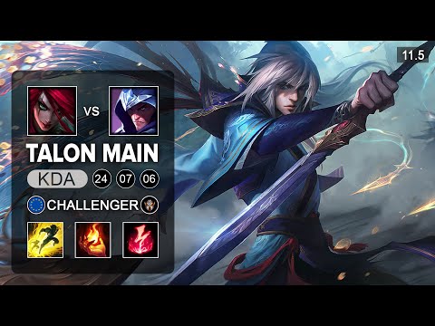 Talon Mid vs Katarina - EUW Challenger Patch 11.5