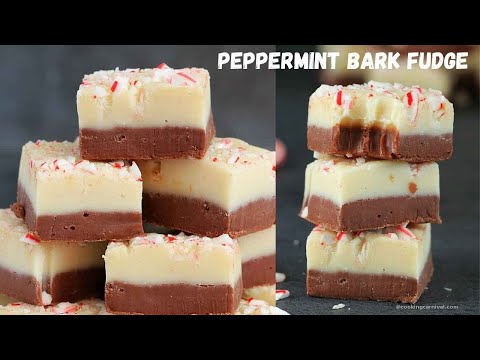 Peppermint Bark Fudge (Instant Pot Fudge) - Christmas...