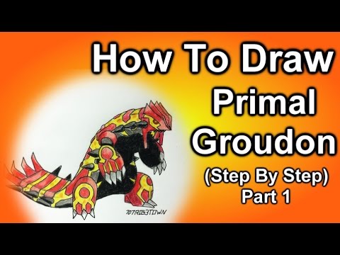 How To Draw Primal Groudon Step By Step Part 1 - YouTube