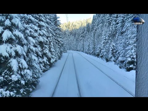 Winter Train Ride in Heavy Snow 🚊☃ Mestecăniș-Vatra Dornei Băi Călătorie de Iarnă - 28 December 2021